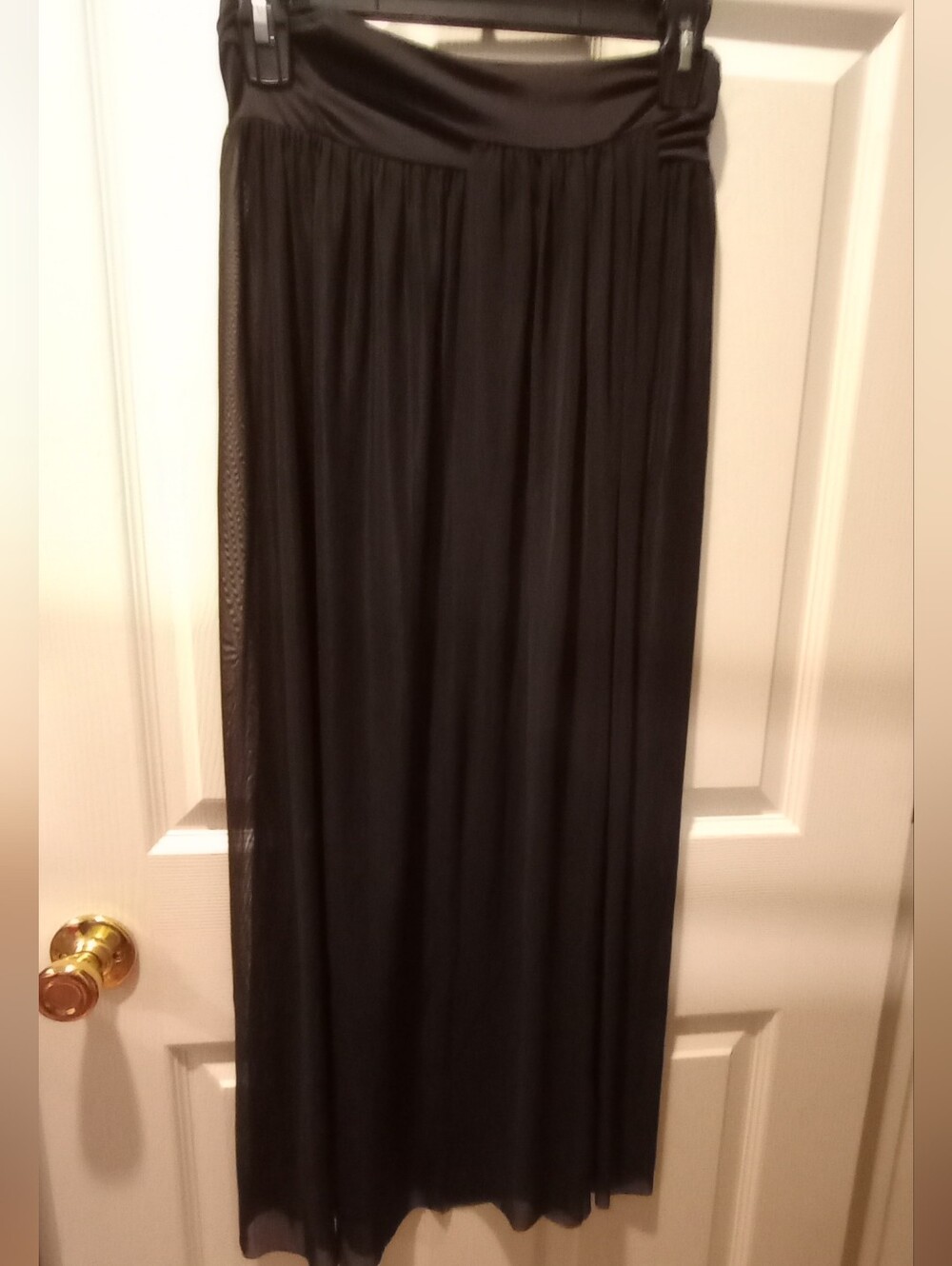 Women’s Black Maxi Skirt Sheer